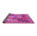 Sideview of Persian Pink Traditional Rug, tr4637pnk