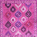 Square Persian Pink Traditional Rug, tr4637pnk