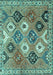 Machine Washable Persian Turquoise Traditional Area Rugs, wshtr4637turq