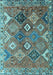 Machine Washable Persian Light Blue Traditional Rug, wshtr4638lblu