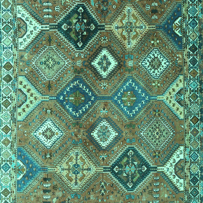 Machine Washable Persian Turquoise Traditional Area Rugs, wshtr4638turq