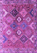 Machine Washable Persian Purple Traditional Area Rugs, wshtr4638pur