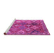 Sideview of Machine Washable Persian Pink Traditional Rug, wshtr4638pnk