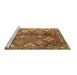 Sideview of Machine Washable Persian Brown Traditional Rug, wshtr4638brn