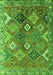 Serging Thickness of Machine Washable Persian Green Traditional Area Rugs, wshtr4638grn