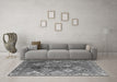 Machine Washable Persian Gray Traditional Rug in a Living Room,, wshtr4638gry