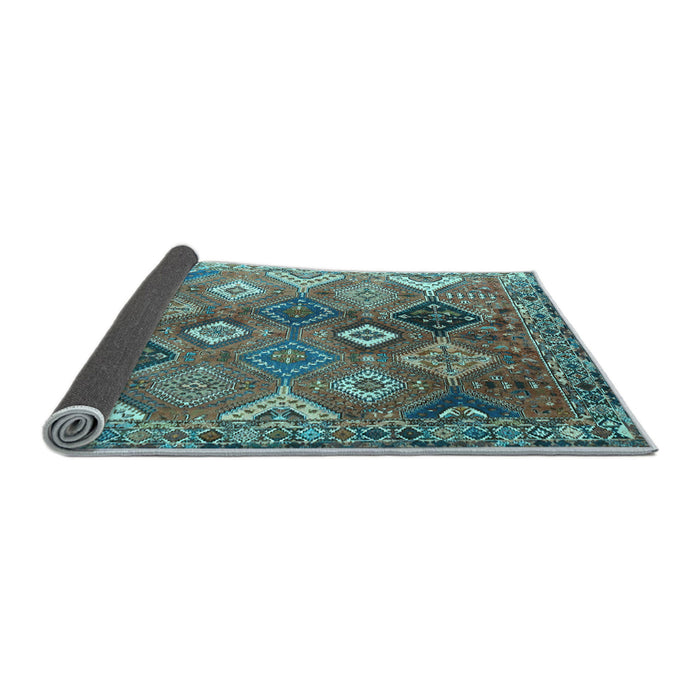 Sideview of Persian Light Blue Traditional Rug, tr4638lblu