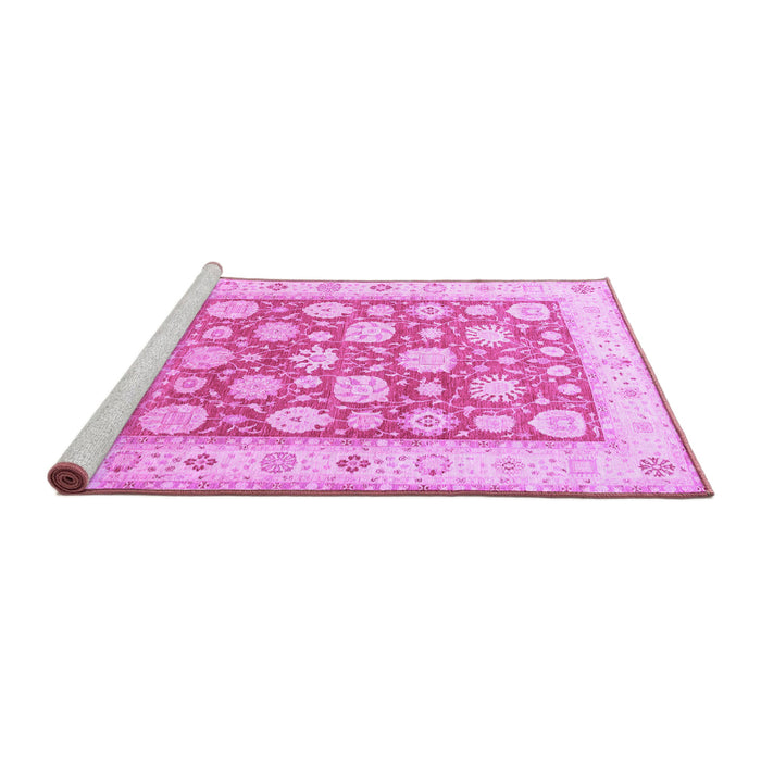 Sideview of Machine Washable Oriental Purple Traditional Area Rugs, wshtr4639pur