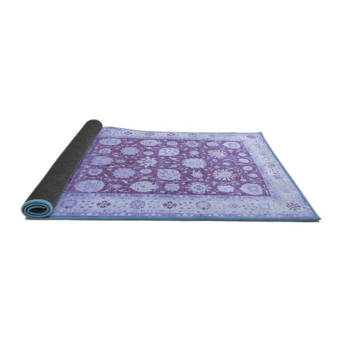 Sideview of Oriental Blue Traditional Rug, tr4639blu