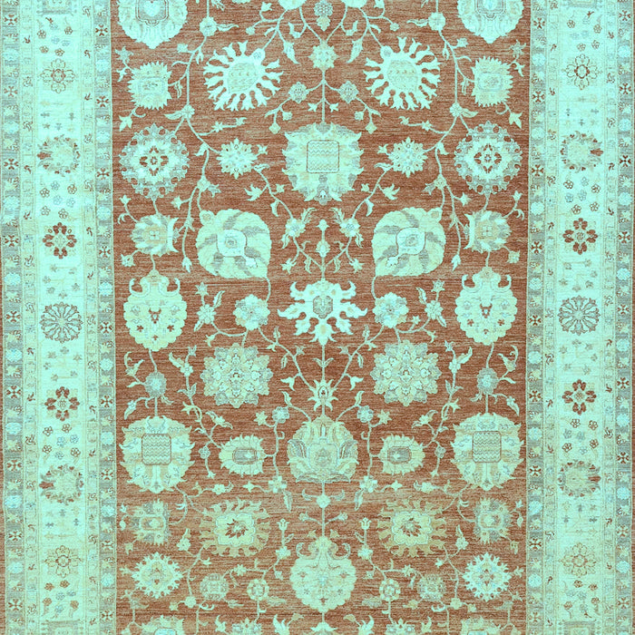 Machine Washable Oriental Light Blue Traditional Rug, wshtr4639lblu