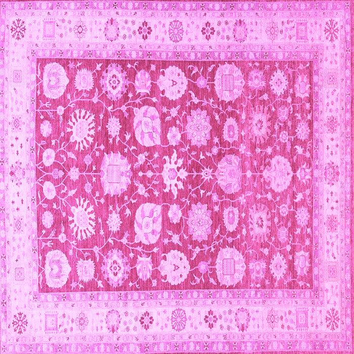 Square Machine Washable Oriental Purple Traditional Area Rugs, wshtr4639pur