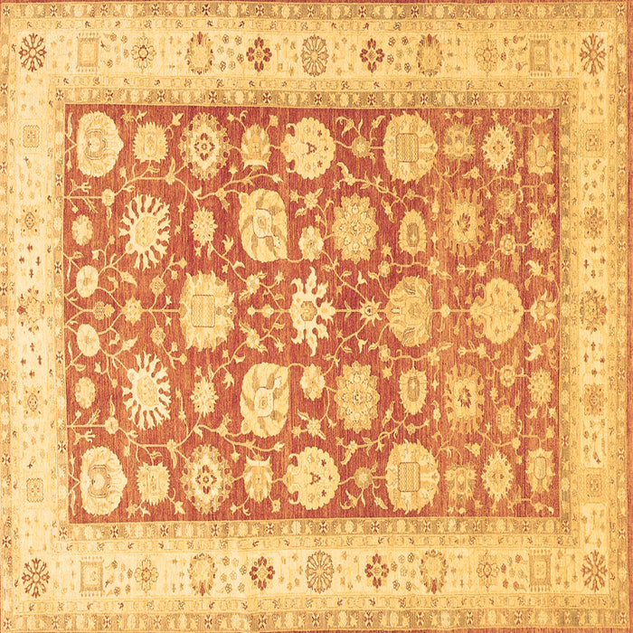 Square Machine Washable Oriental Brown Traditional Rug, wshtr4639brn