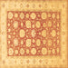 Square Machine Washable Oriental Brown Traditional Rug, wshtr4639brn