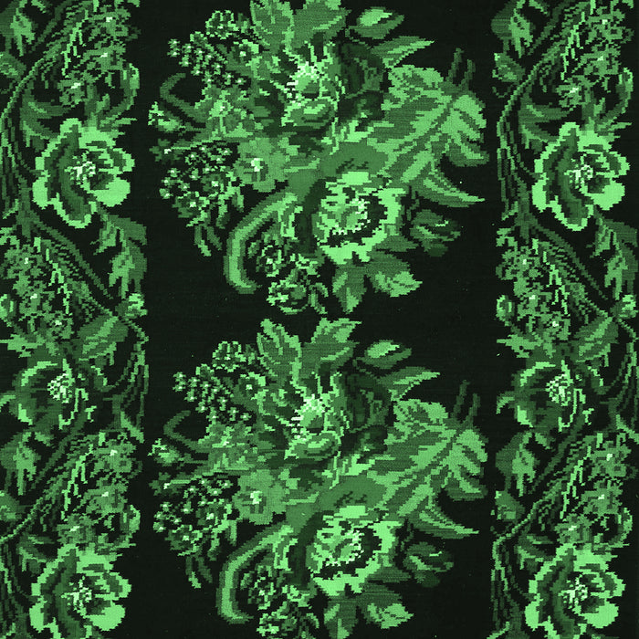 Medallion Emerald Green French Rug, tr463emgrn