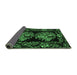 Sideview of Medallion Emerald Green French Rug, tr463emgrn