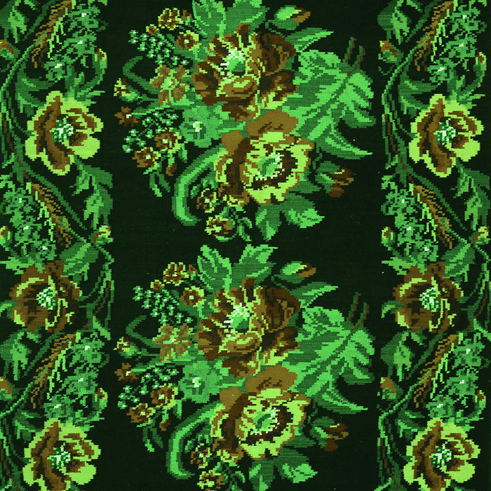 Medallion Green French Rug, tr463grn