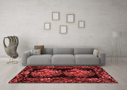 French Red Washable Rugs