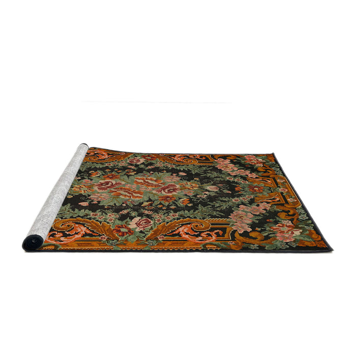 Sideview of Machine Washable Traditional Night Red Rug, wshtr464