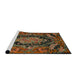 Sideview of Machine Washable Traditional Night Red Rug, wshtr464