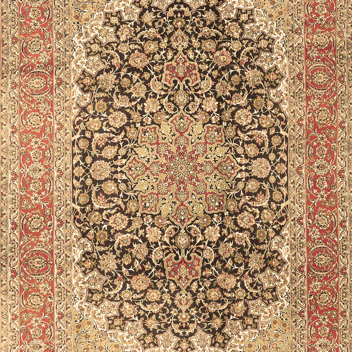 Medallion Brown Traditional Rug, tr4640brn