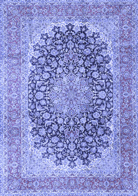 Medallion Blue Traditional Rug, tr4640blu