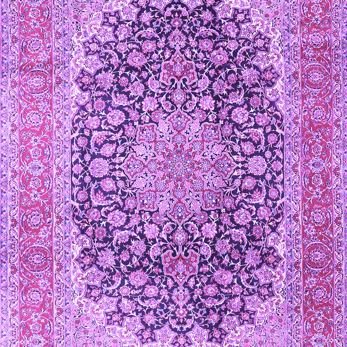 Machine Washable Medallion Purple Traditional Area Rugs, wshtr4640pur