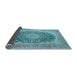 Sideview of Medallion Light Blue Traditional Rug, tr4640lblu