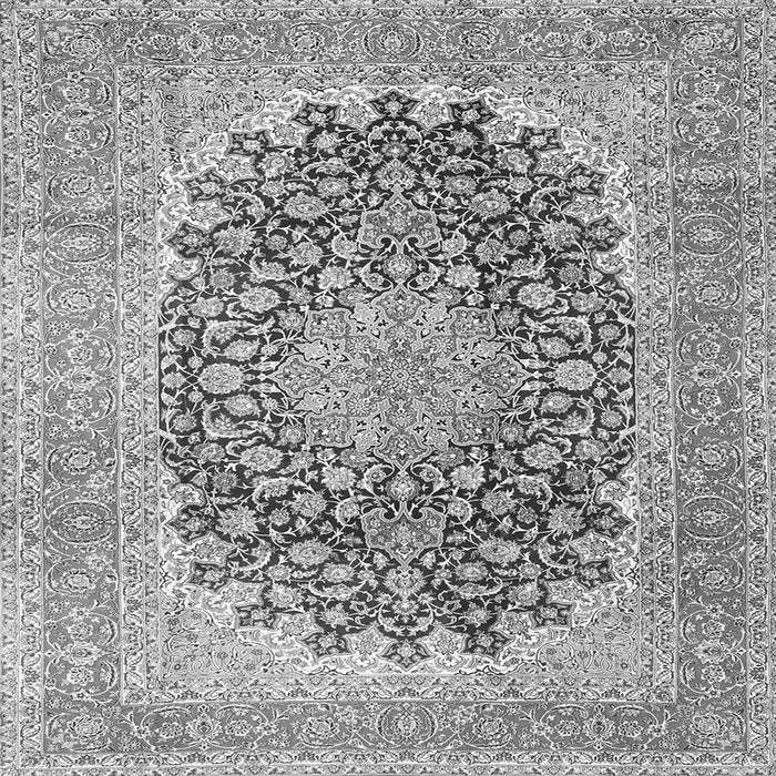 Serging Thickness of Medallion Gray Traditional Rug, tr4640gry