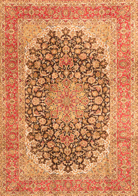 Medallion Orange Traditional Rug, tr4640org