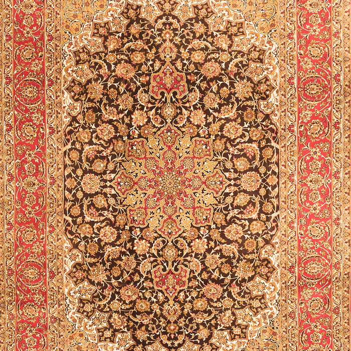 Medallion Orange Traditional Rug, tr4640org