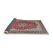 Sideview of Traditional Tan Brown Medallion Rug, tr4641