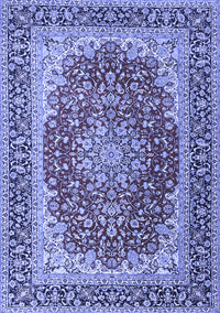 Medallion Blue Traditional Rug, tr4641blu