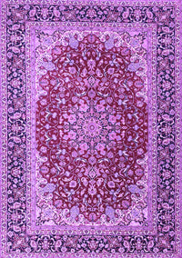 Medallion Purple Traditional Rug, tr4641pur