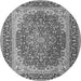 Square Medallion Gray Traditional Rug, tr4641gry