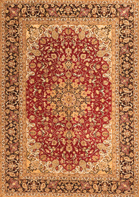 Medallion Orange Traditional Rug, tr4641org