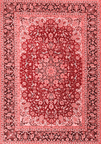 Medallion Red Traditional Rug, tr4641red