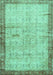 Oriental Turquoise Traditional Rug, tr4642turq