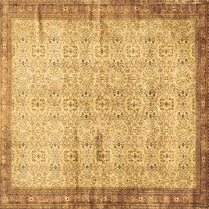 Square Oriental Brown Traditional Rug, tr4642brn