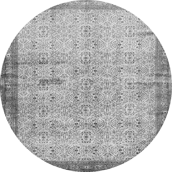 Square Oriental Gray Traditional Rug, tr4642gry