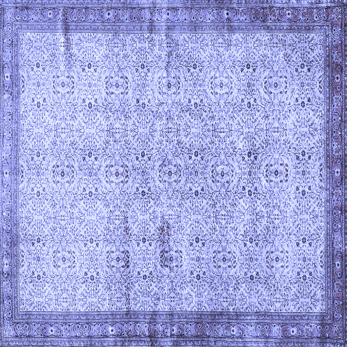 Square Oriental Blue Traditional Rug, tr4642blu