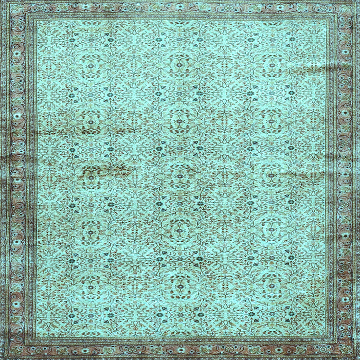 Square Oriental Light Blue Traditional Rug, tr4642lblu