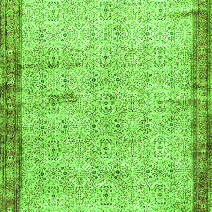 Oriental Green Traditional Rug, tr4642grn