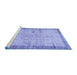 Sideview of Machine Washable Oriental Blue Traditional Rug, wshtr4642blu