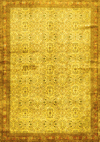 Oriental Yellow Traditional Rug, tr4642yw