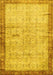 Oriental Yellow Traditional Rug, tr4642yw