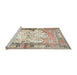 Sideview of Machine Washable Traditional Dark Almond Brown Rug, wshtr4643