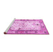Sideview of Machine Washable Animal Pink Traditional Rug, wshtr4643pnk