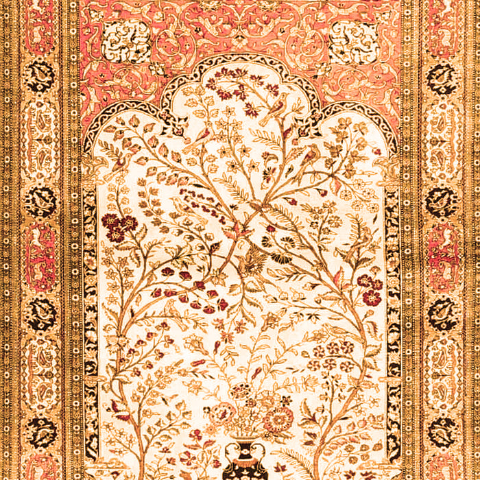 Animal Orange Traditional Rug, tr4643org