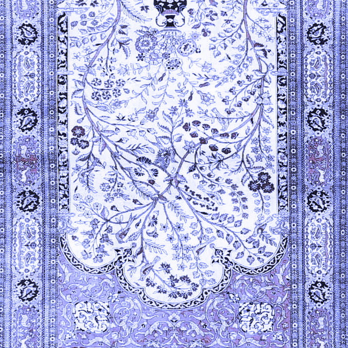 Machine Washable Animal Blue Traditional Rug, wshtr4643blu
