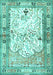 Animal Turquoise Traditional Rug, tr4643turq